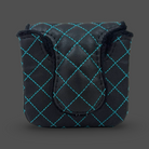 Large mallet golf putter headcover. Black with tiffany quilted stitching.
