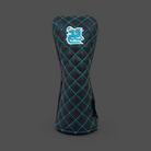 Hybrid golf headcover. Black with tiffany quilted stitching.