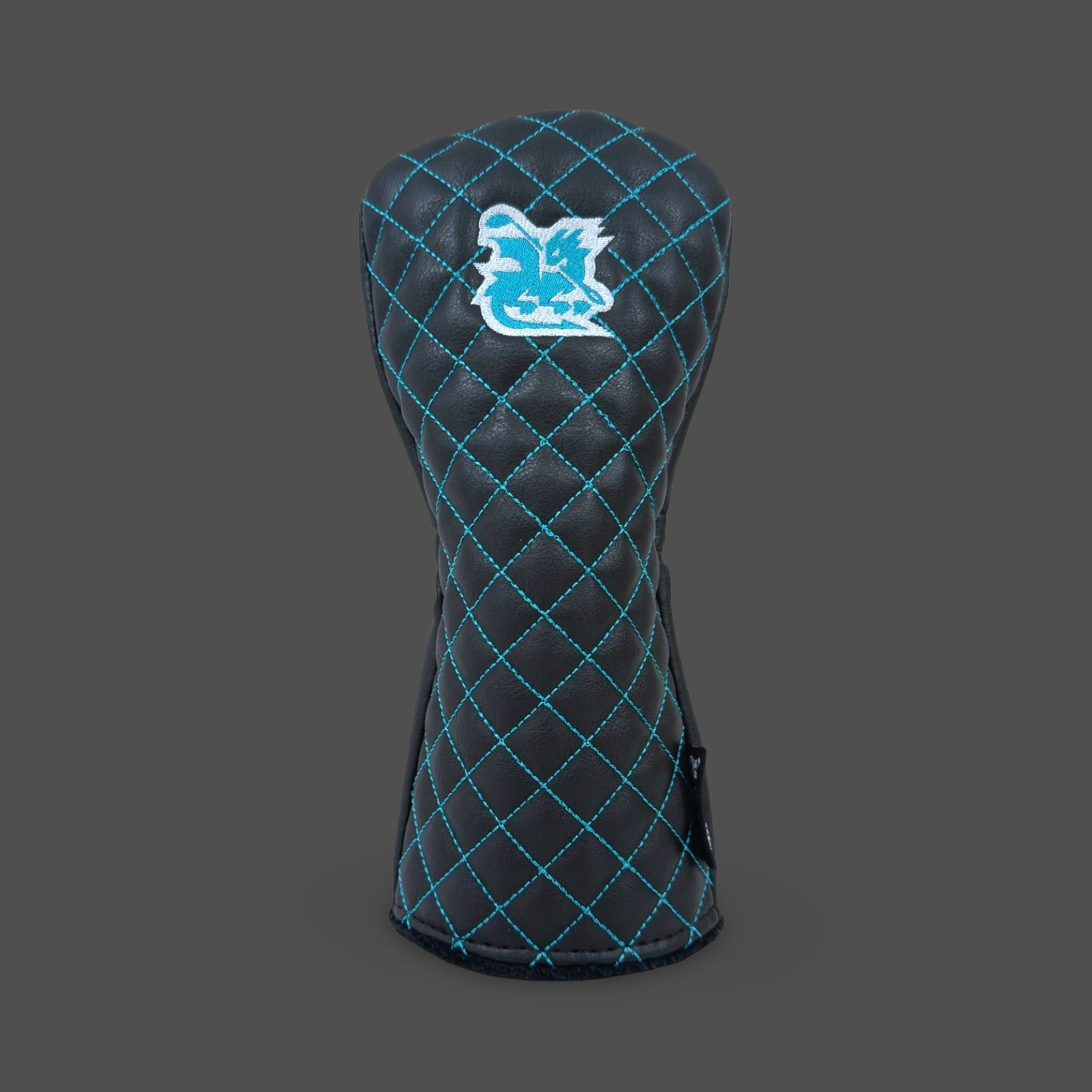Fairway golf headcover. Black with tiffany quilted stitching.